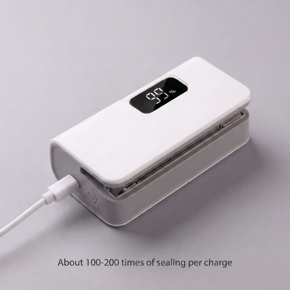 Portable Sealer charging with a USB-C cable